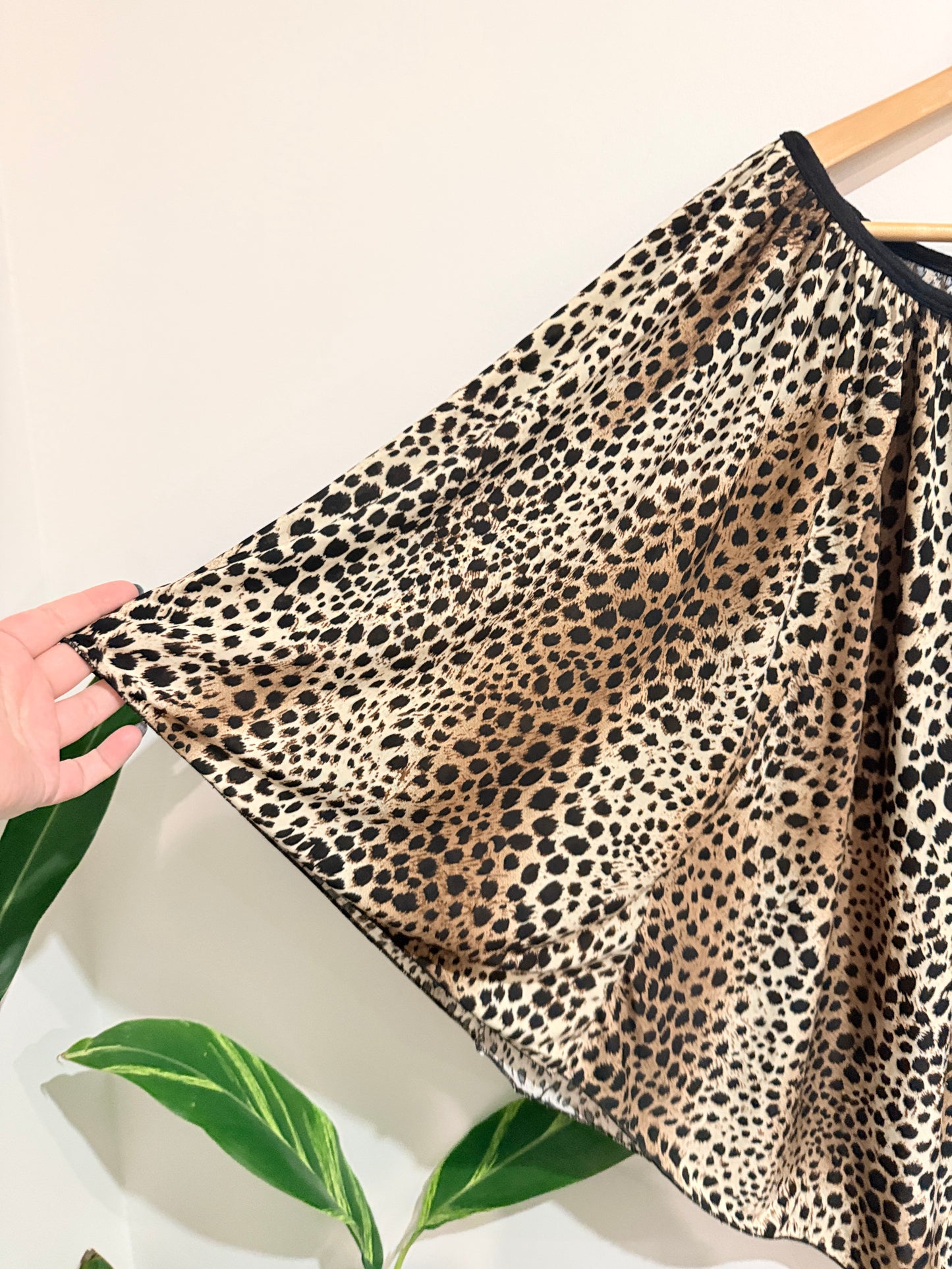 Animal Print Poncho Style Top