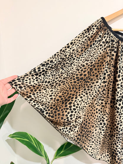 Animal Print Poncho Style Top