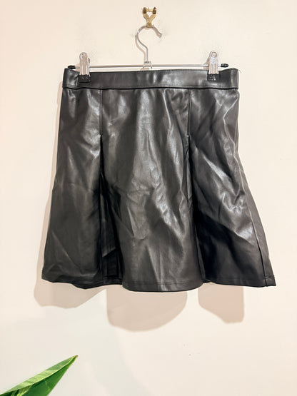 Switch Girls Faux Leather Pleated Mini Skirt Size 14