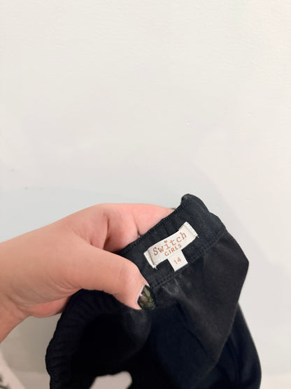 Switch Girls Faux Leather Pleated Mini Skirt Size 14