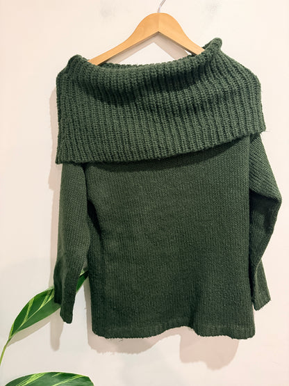 Brand Unknown Ribbed-knit Sweater Size U/Arm to U/Arm 48cm