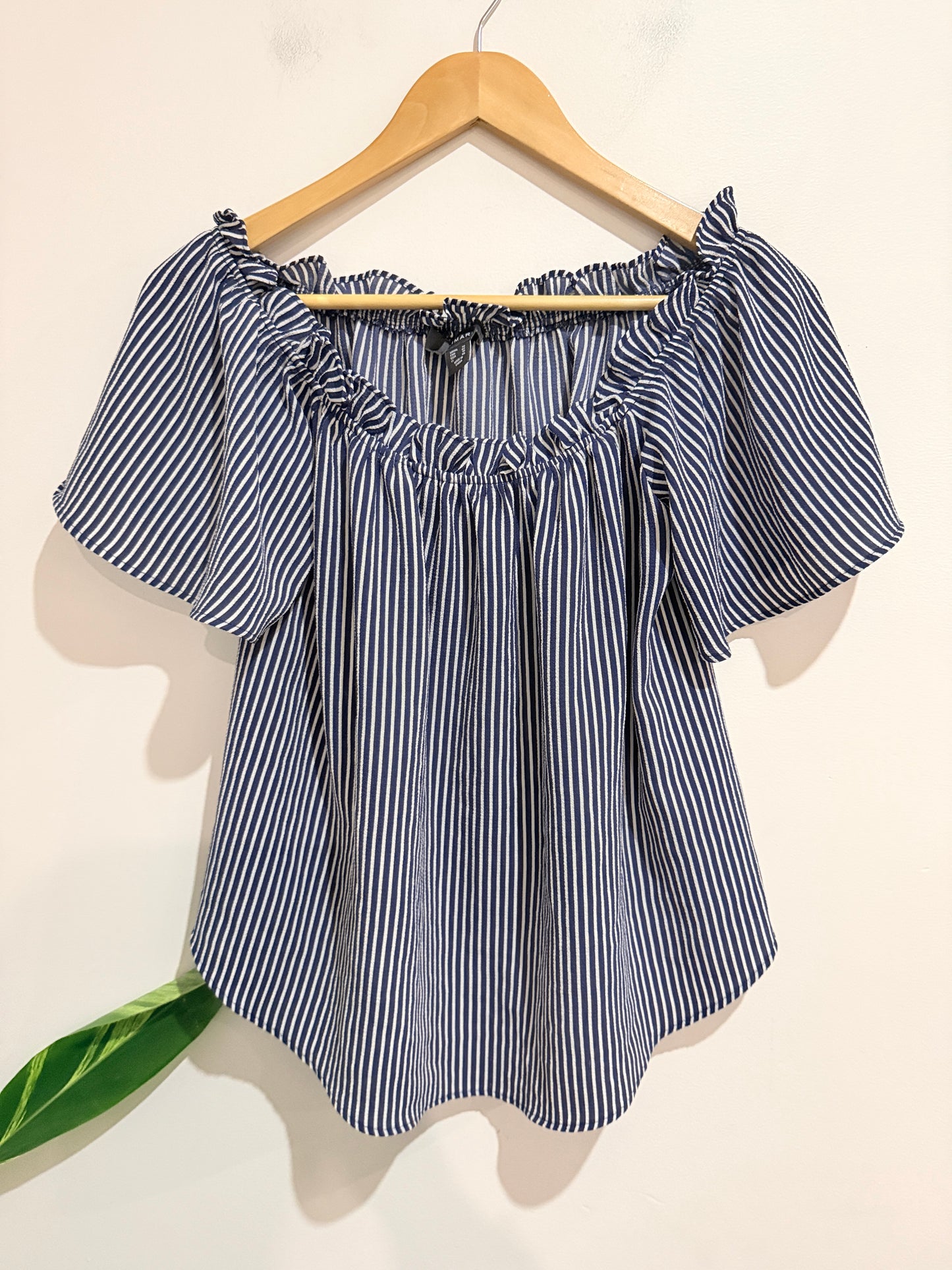 Primark Striped Off-the-shoulder Top Size 14