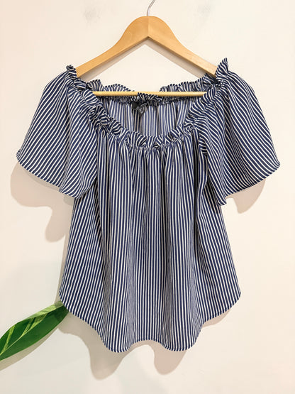 Primark Striped Off-the-shoulder Top Size 14