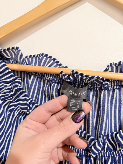 Primark Striped Off-the-shoulder Top Size 14