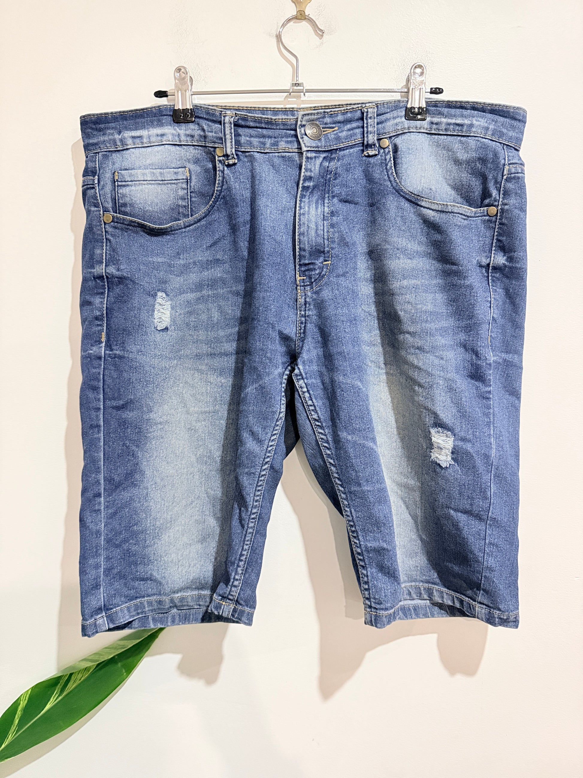 Funk Denim Bermuda Shorts Size 34 : Waist: 96cm