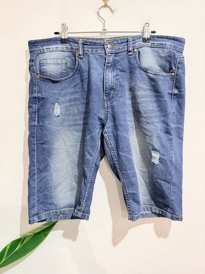Funk Denim Bermuda Shorts Size 34 : Waist: 96cm