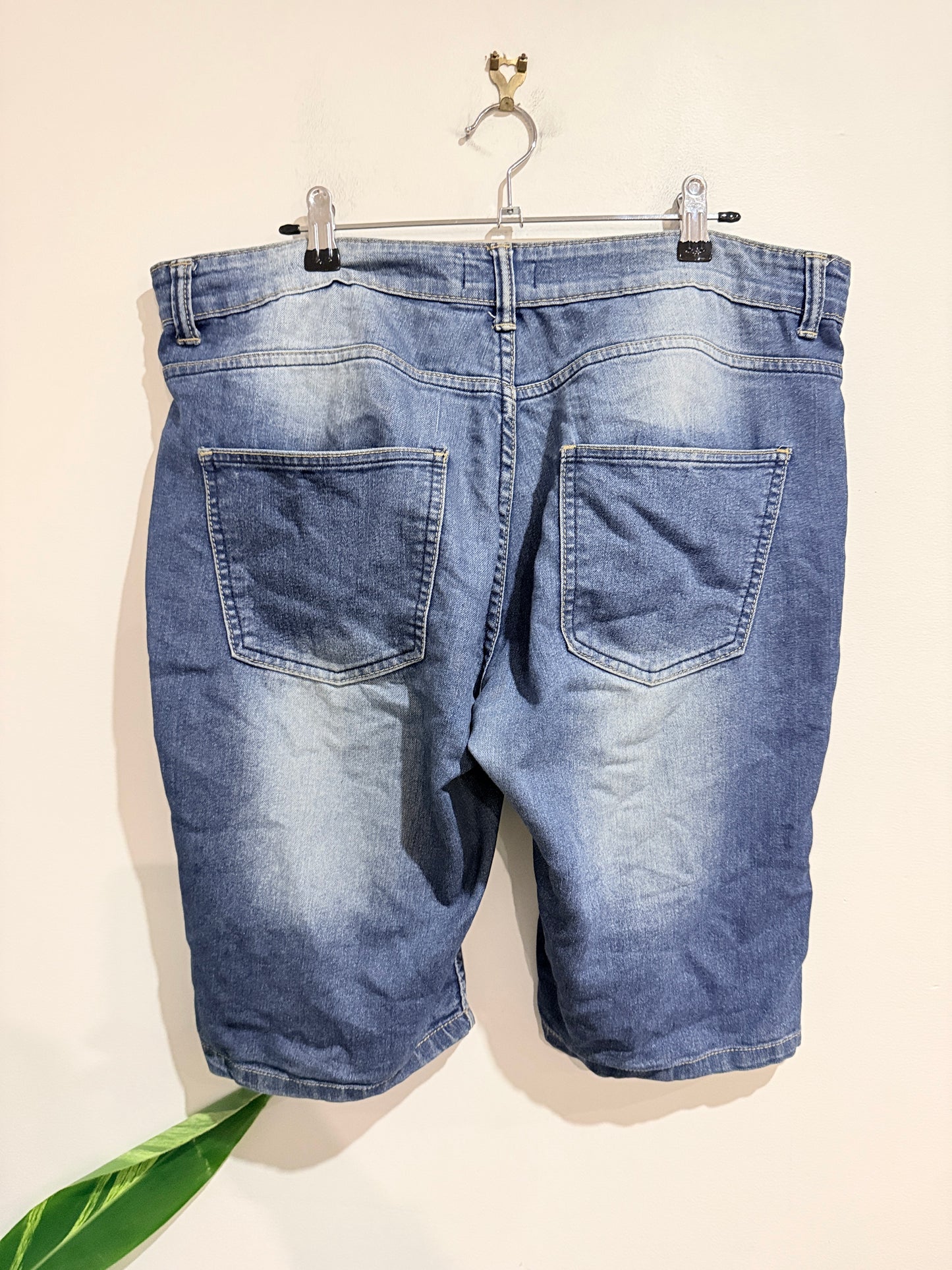 Funk Denim Bermuda Shorts Size 34 : Waist: 96cm