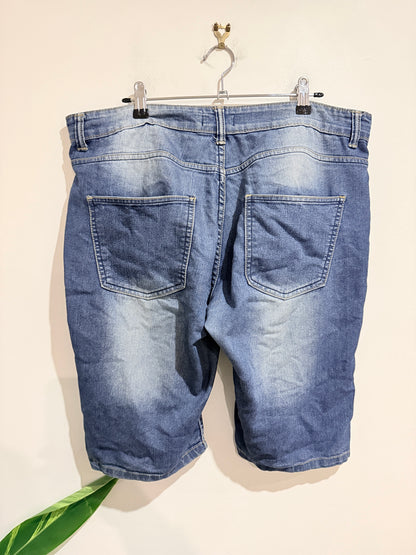 Funk Denim Bermuda Shorts Size 34 : Waist: 96cm