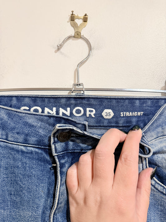 Connor Light-blue Acid-washed Denim Jeans Size 35