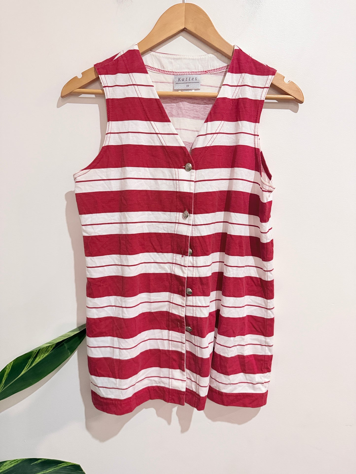 Katies Striped Sleeveless Vest Size 10