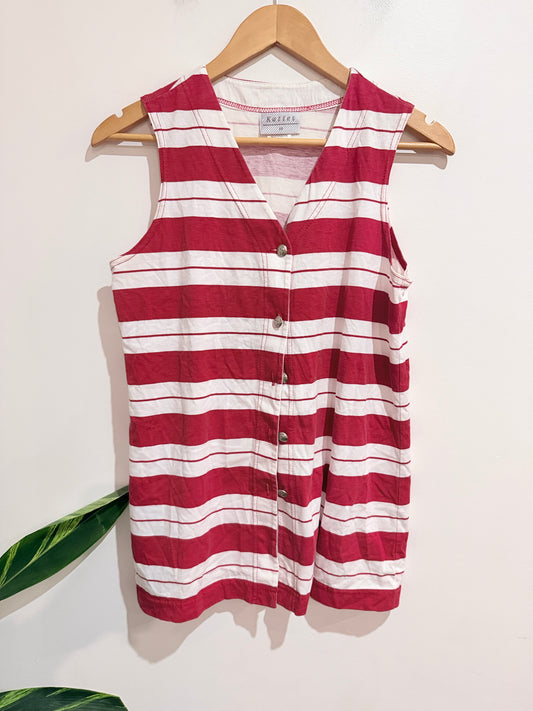 Katies Striped Sleeveless Vest Size 10