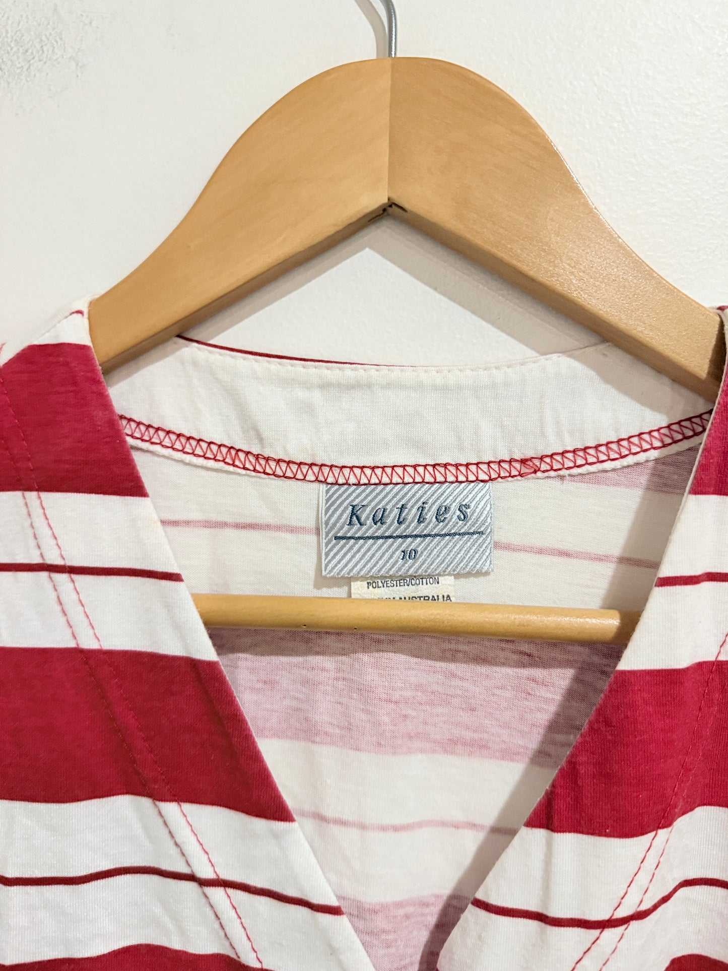 Katies Striped Sleeveless Vest Size 10