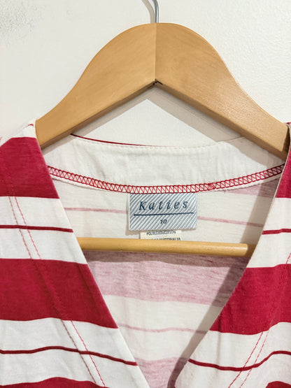 Katies Striped Sleeveless Vest Size 10