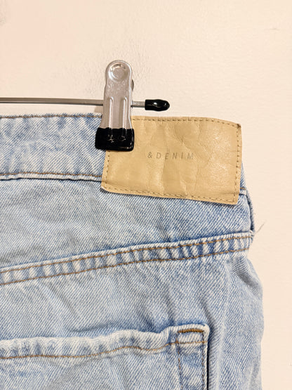 & Denim Distressed Denim Shorts Size S