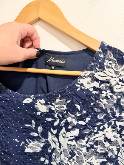 Mesmerise Floral And Spot Print Dress Size XL