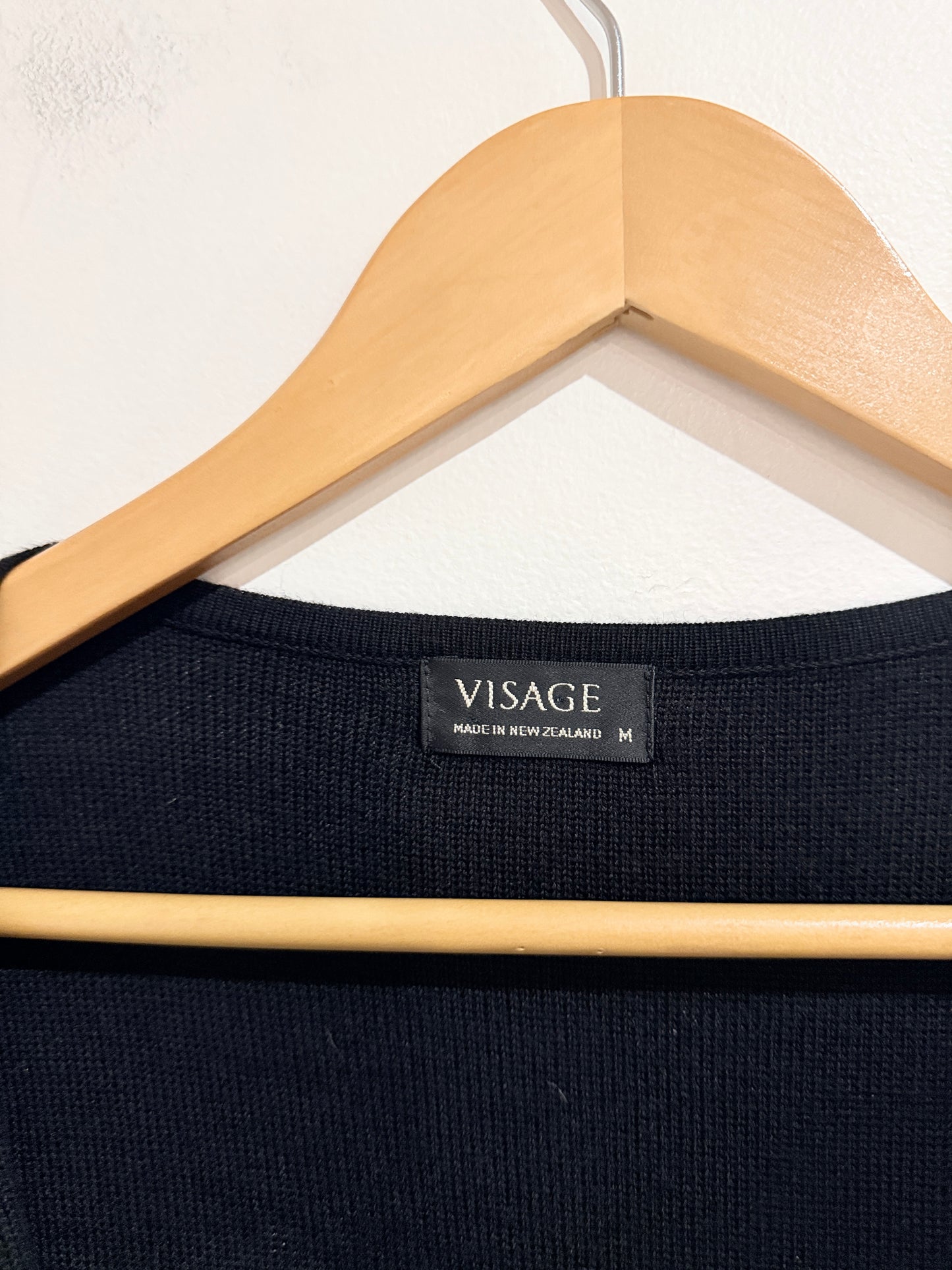 Visage (NZ Made) Ribbed Knit Full-zip Cardigan Sweater Size 14
