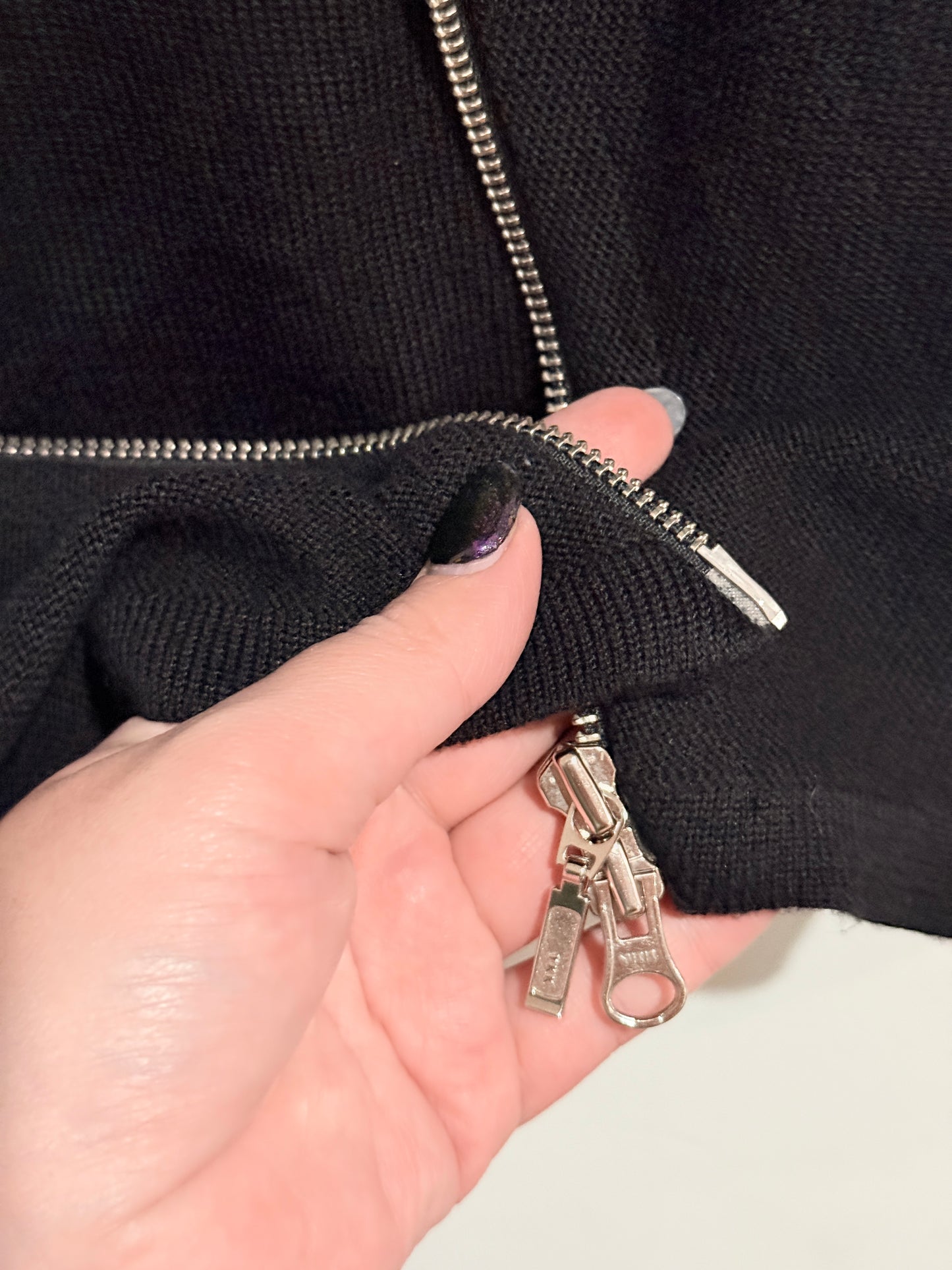 Visage (NZ Made) Ribbed Knit Full-zip Cardigan Sweater Size 14
