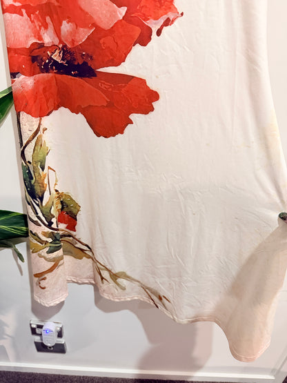 Sleeveless Floral Maxi Dress Size U/arm to U/Arm 53cm