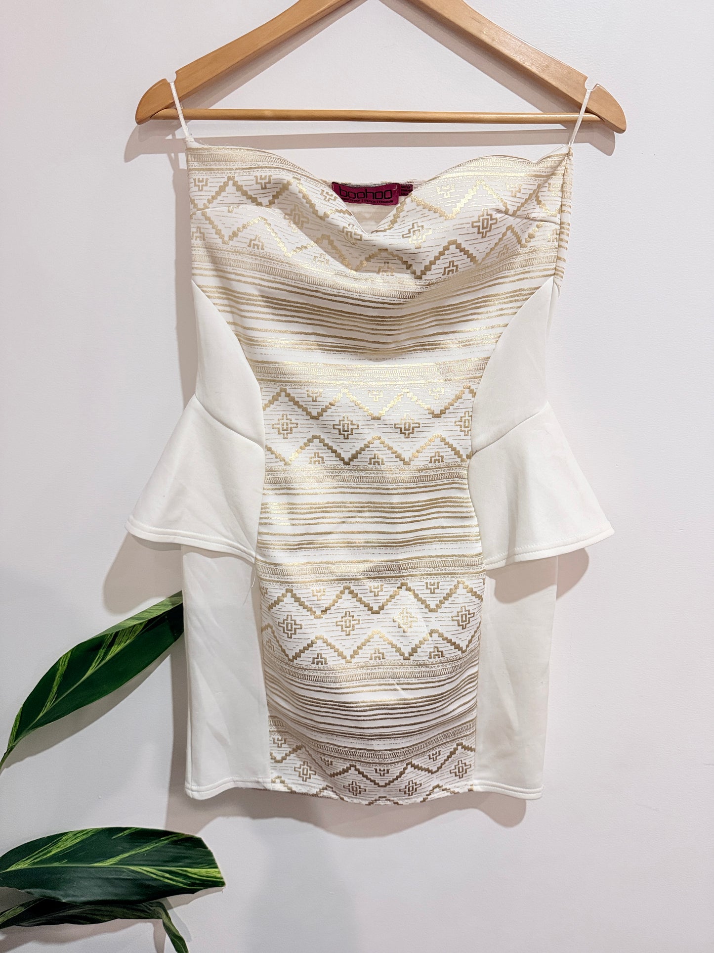 Boohoo Strapless Mini Dress Size 12