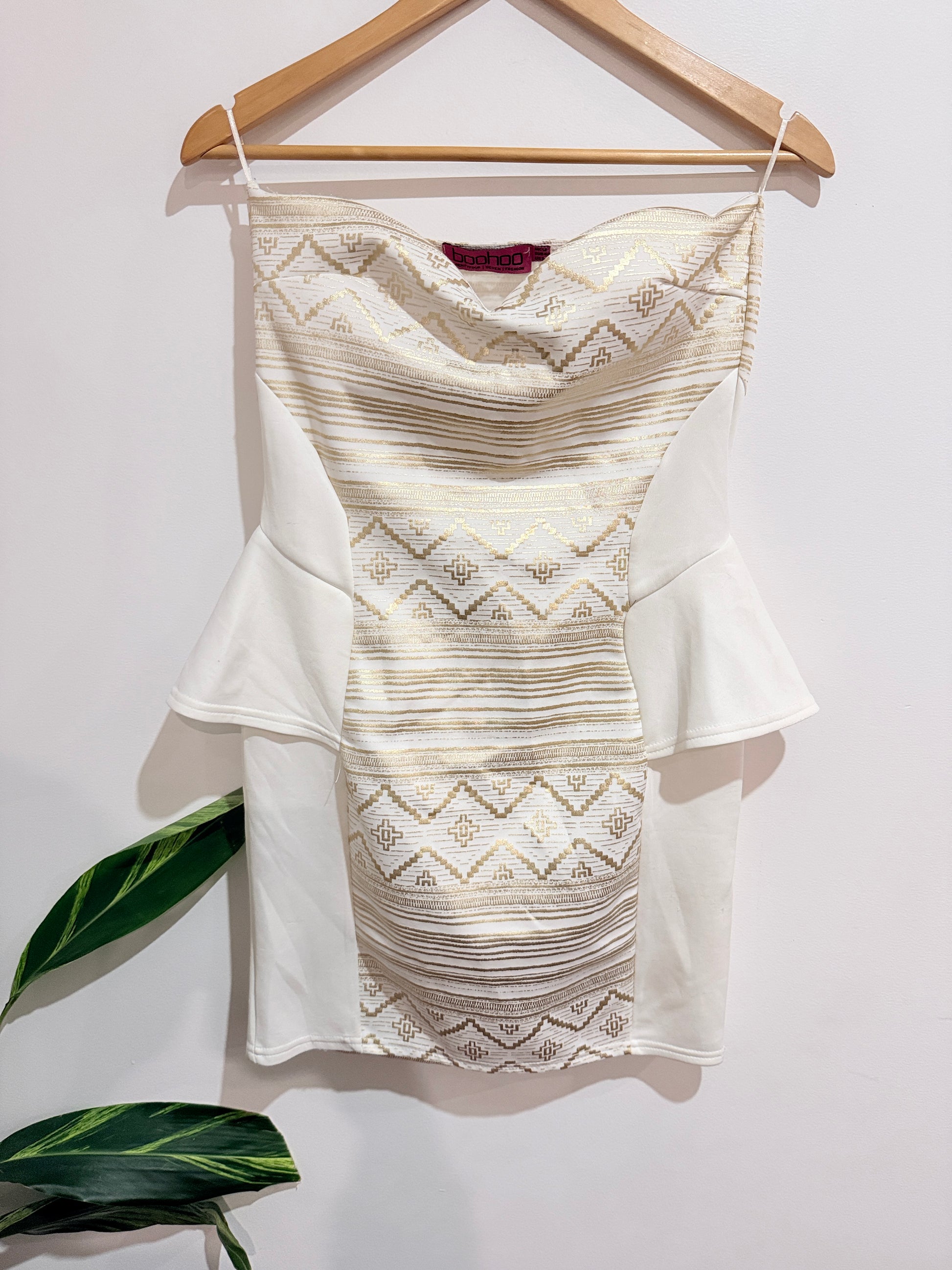 Boohoo Strapless Mini Dress Size 12