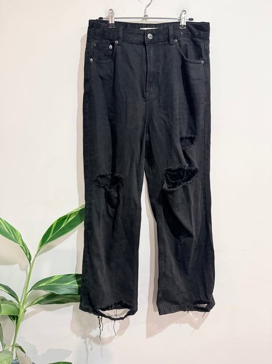 Glassons Distressed Wide-leg Jeans Size 12