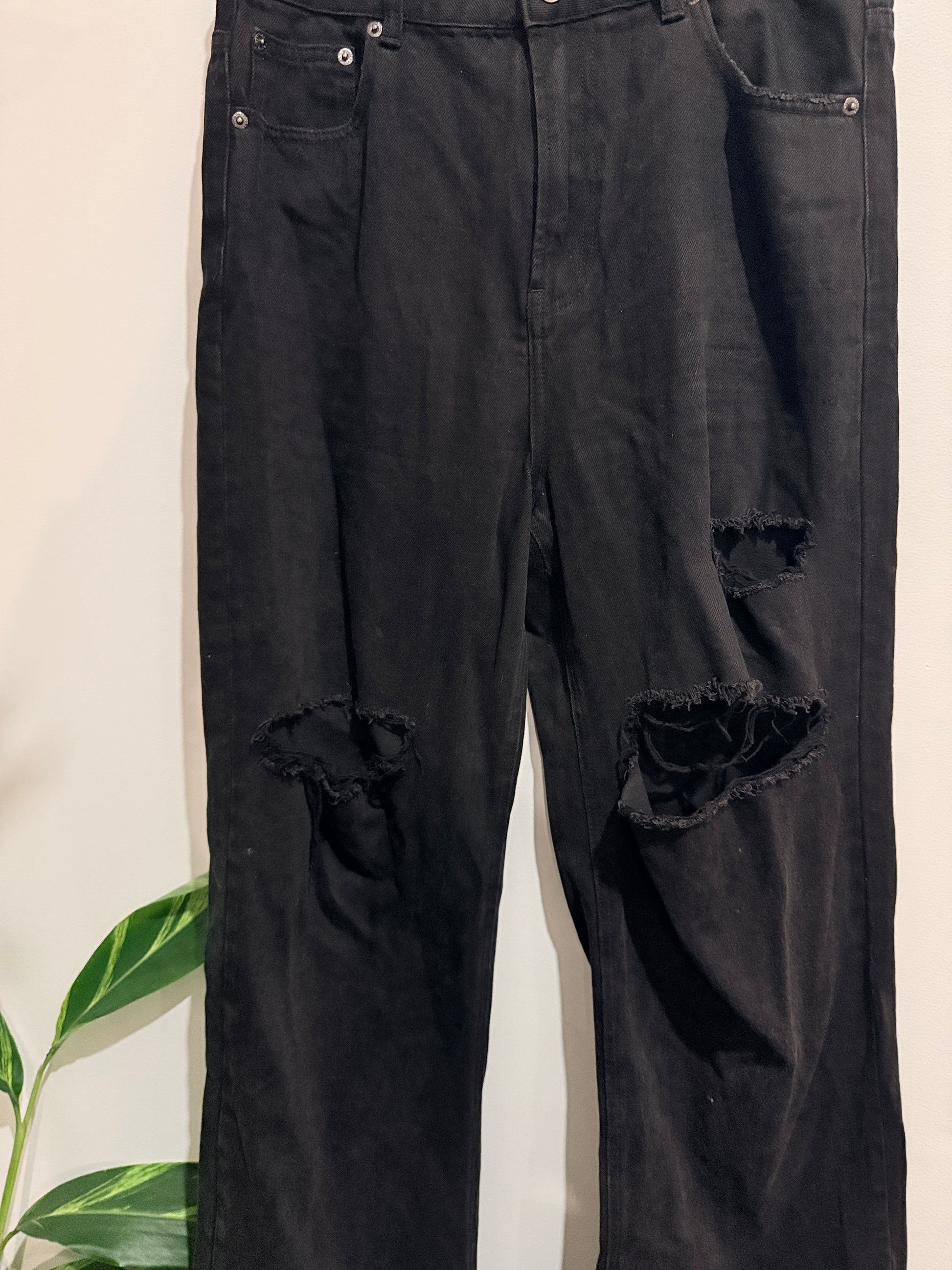 Glassons Distressed Wide-leg Jeans Size 12