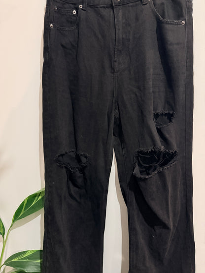 Glassons Distressed Wide-leg Jeans Size 12