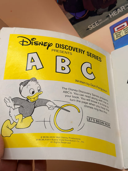 Vintage Disney Read-Along Book Set by Walt Disney Productions