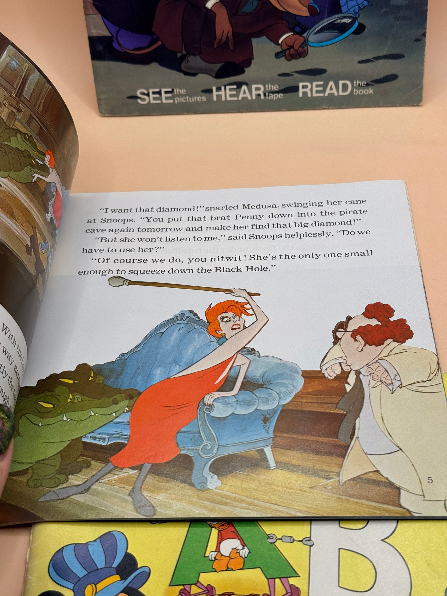 Vintage Disney Read-Along Book Set by Walt Disney Productions