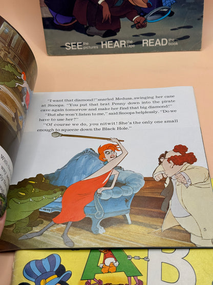 Vintage Disney Read-Along Book Set by Walt Disney Productions