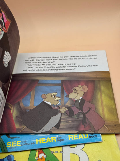 Vintage Disney Read-Along Book Set by Walt Disney Productions