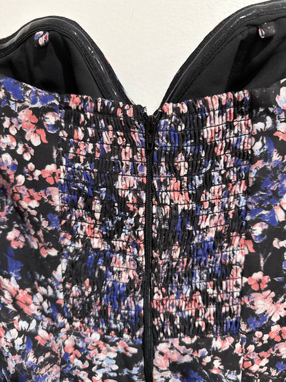 Max Floral Pattern Strapless Dress Size 6