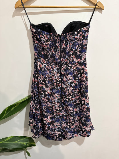 Max Floral Pattern Strapless Dress Size 6