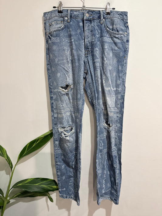 Topman Distressed Denim Jeans Size W34 | L32