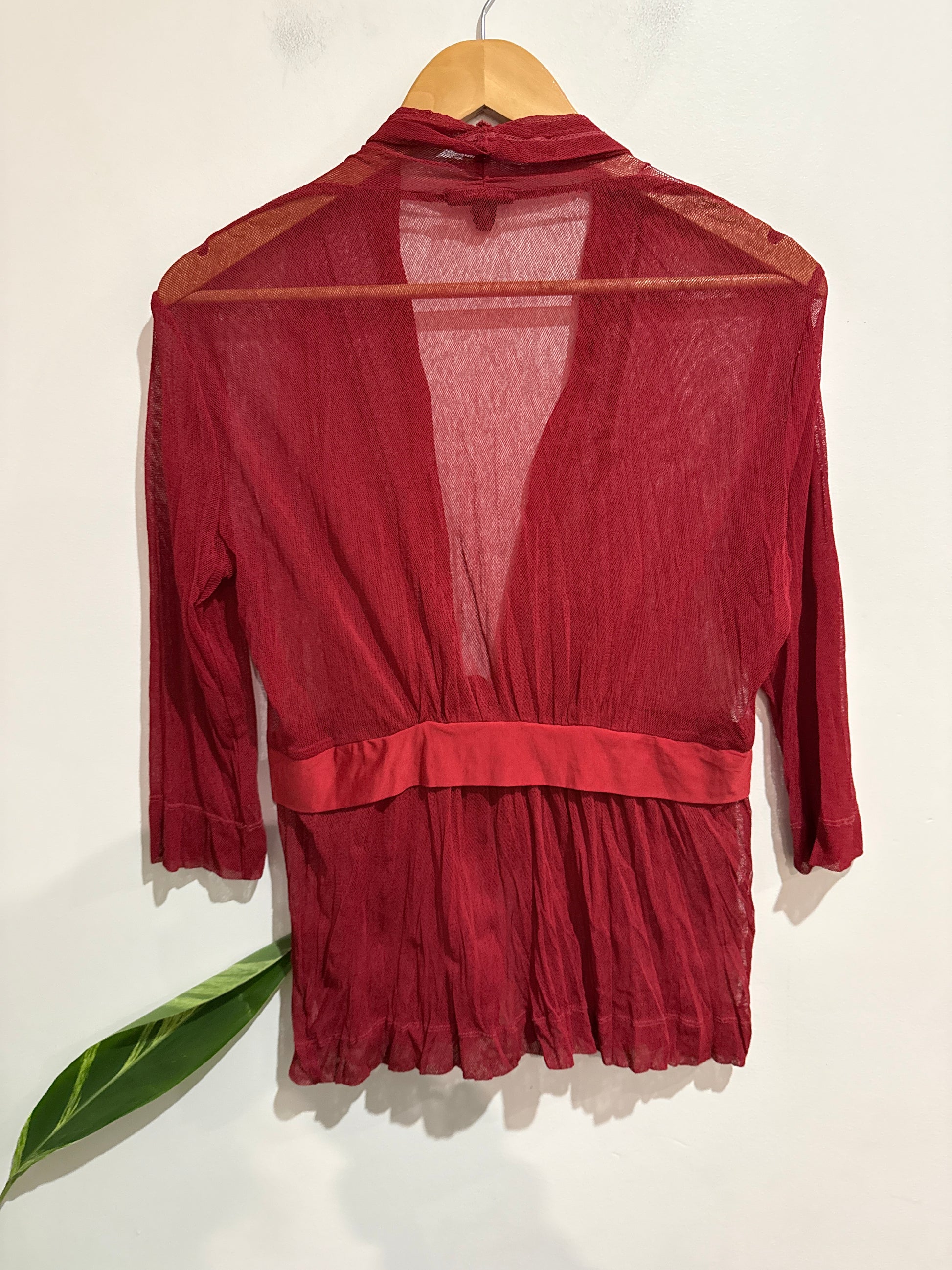 Verge (NZ Made) Sheer Stretch Cardigan Size M