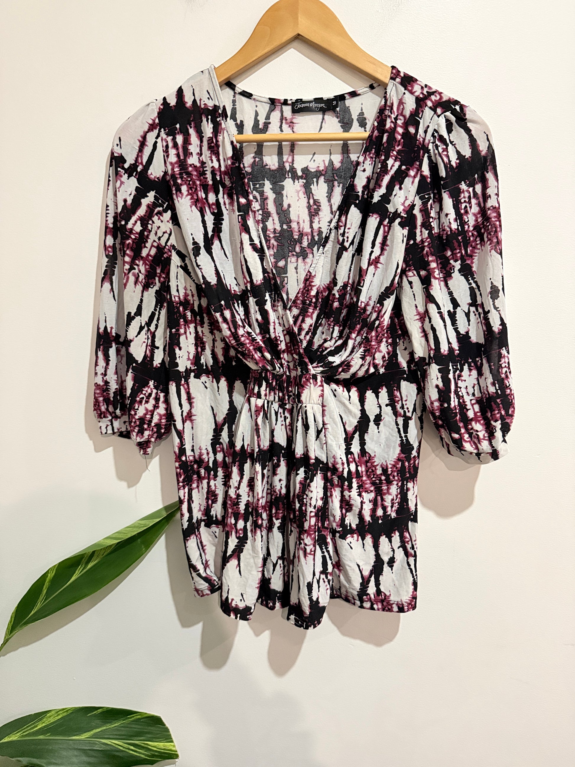 Joanna Morgan Reiss Orla Ikat Print Mini Dress Size M