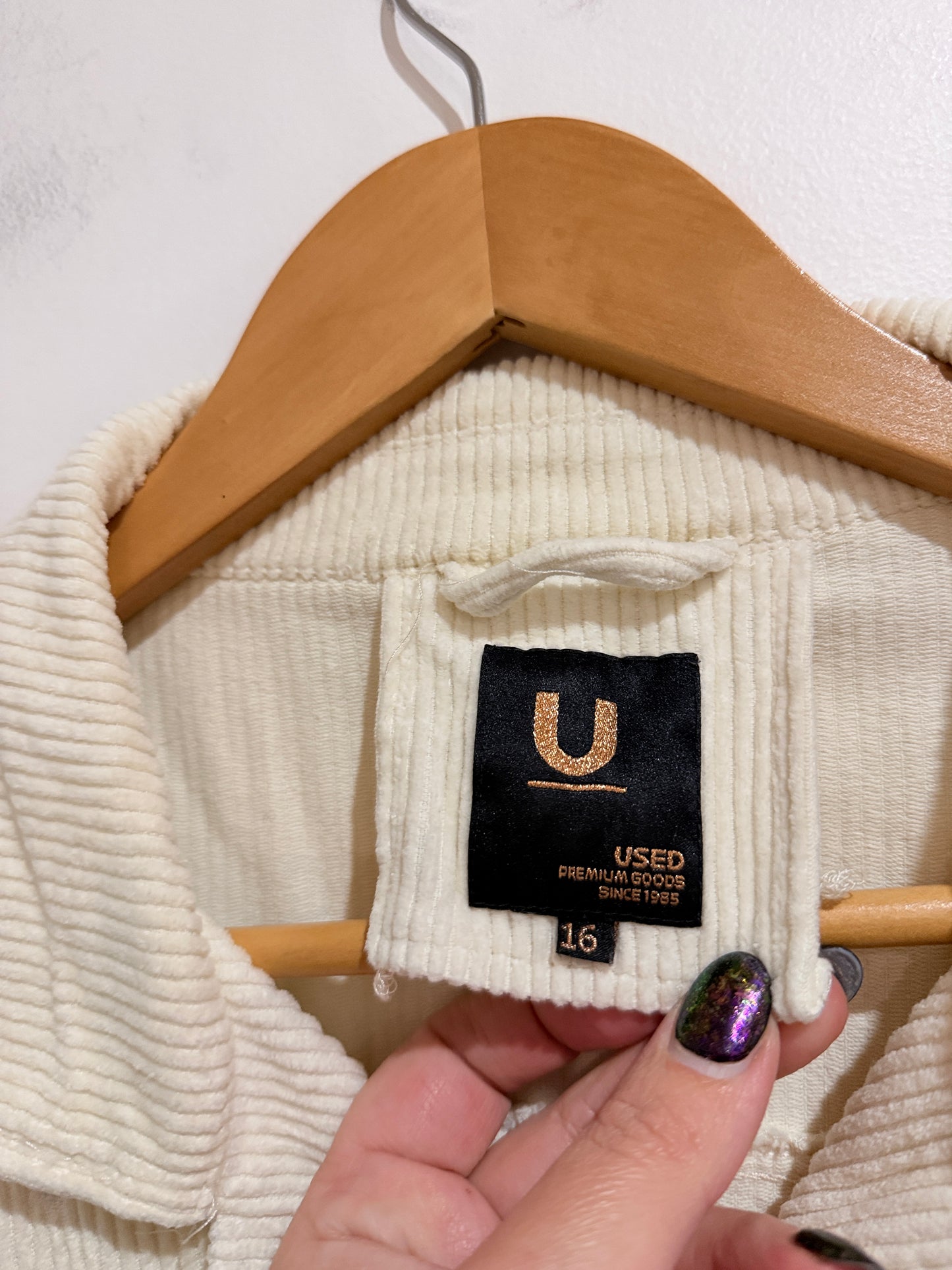 USED Premium Goods Corduroy Trucker Jacket Size 16