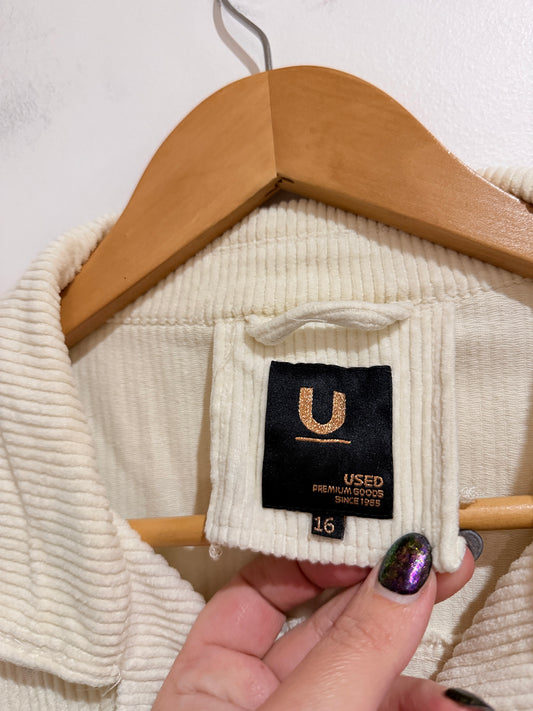 USED Premium Goods Corduroy Trucker Jacket Size 16