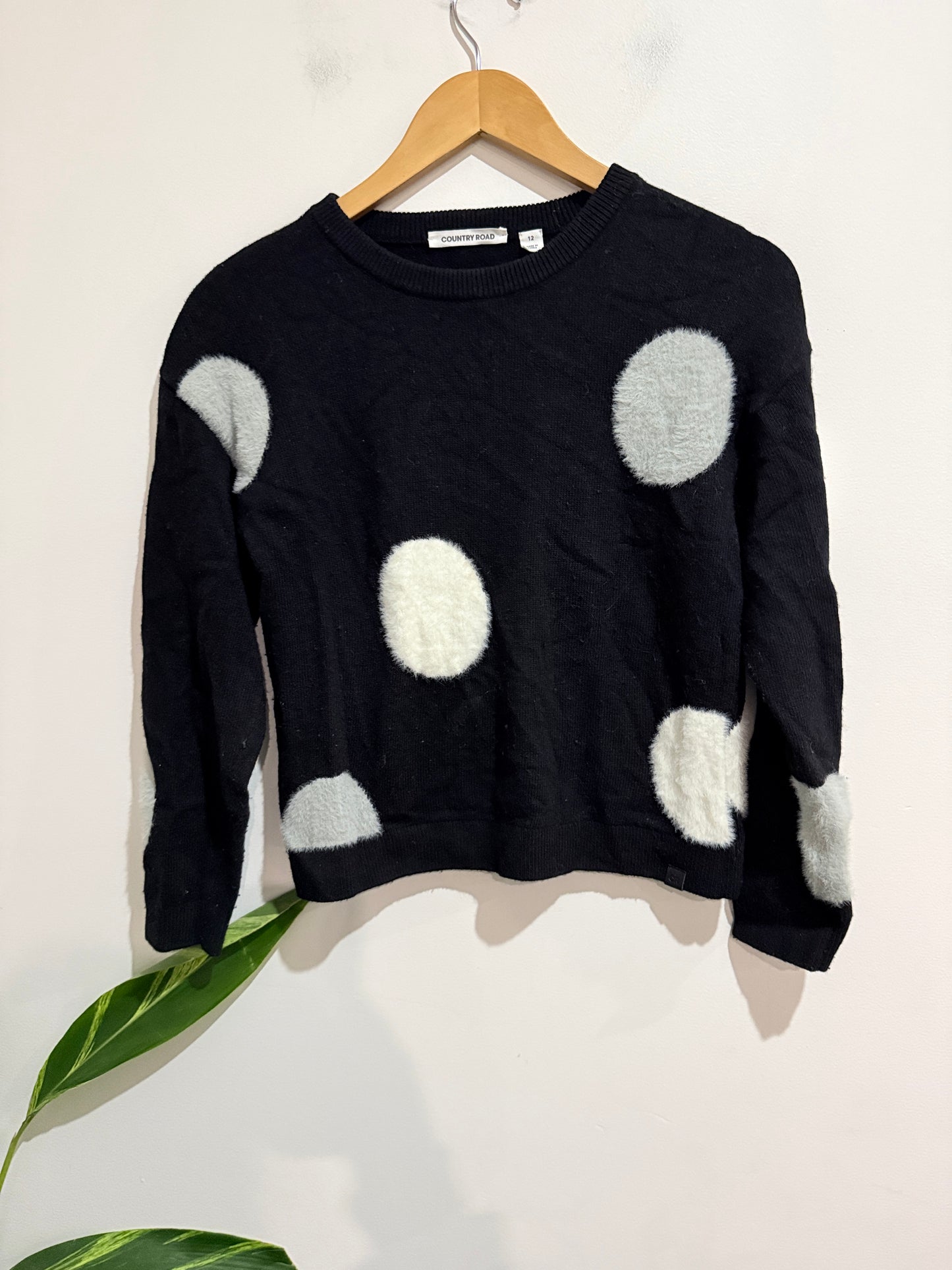 Country Road Polka Dot Pullover Size 12