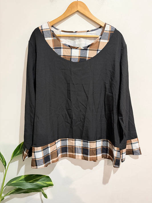 Brand Unknown Colorblock Plus Size Shirt Size 2XL | U/Arm to U/Arm 62cm