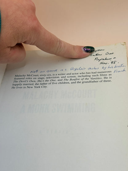 A Monk Swimming by Malachy McCourt