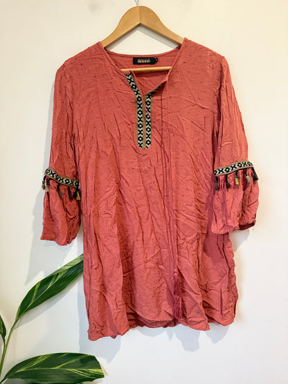 Wonderful Dress Embroidered Tunic Size M
