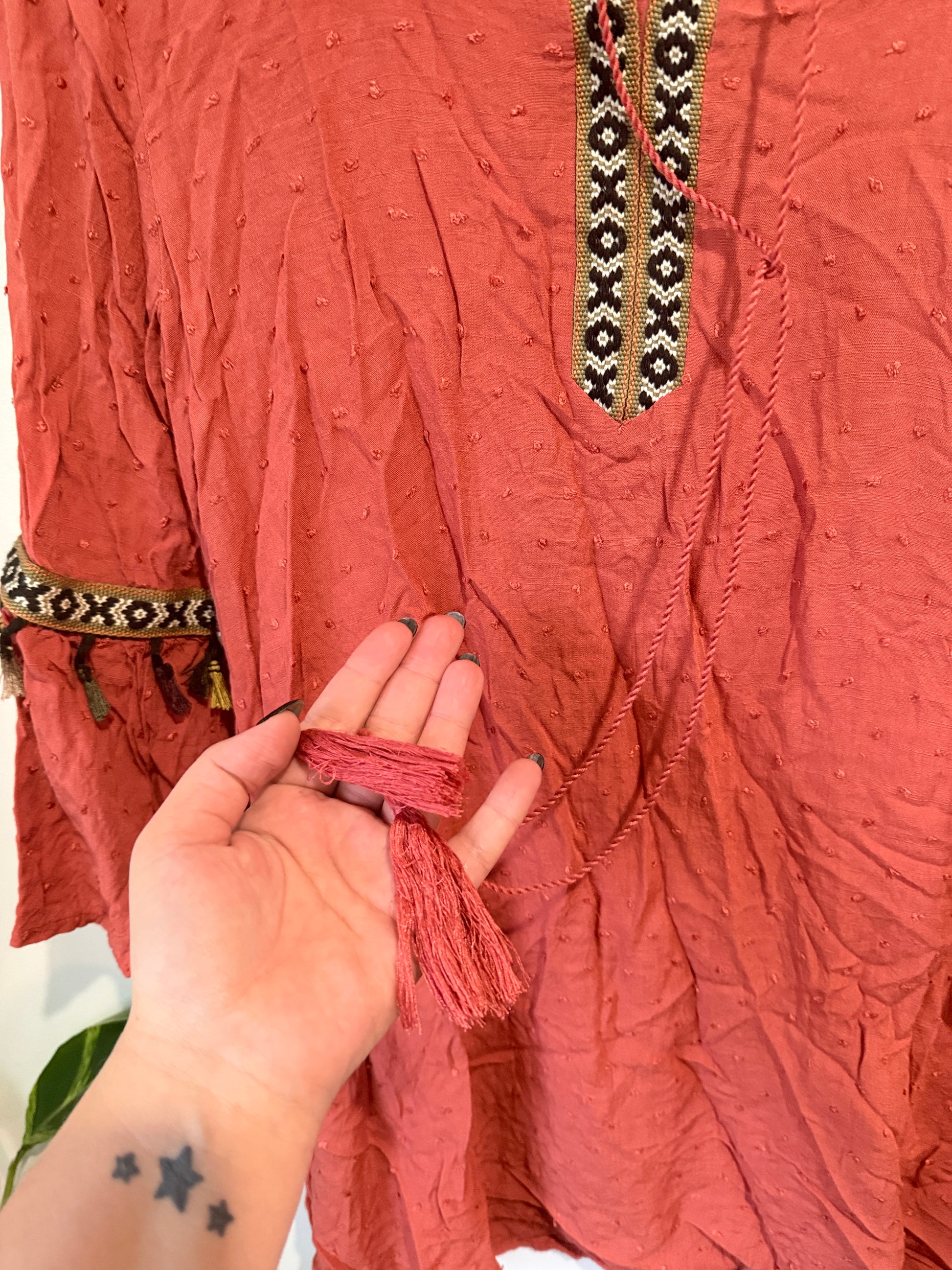 Wonderful Dress Embroidered Tunic Size M
