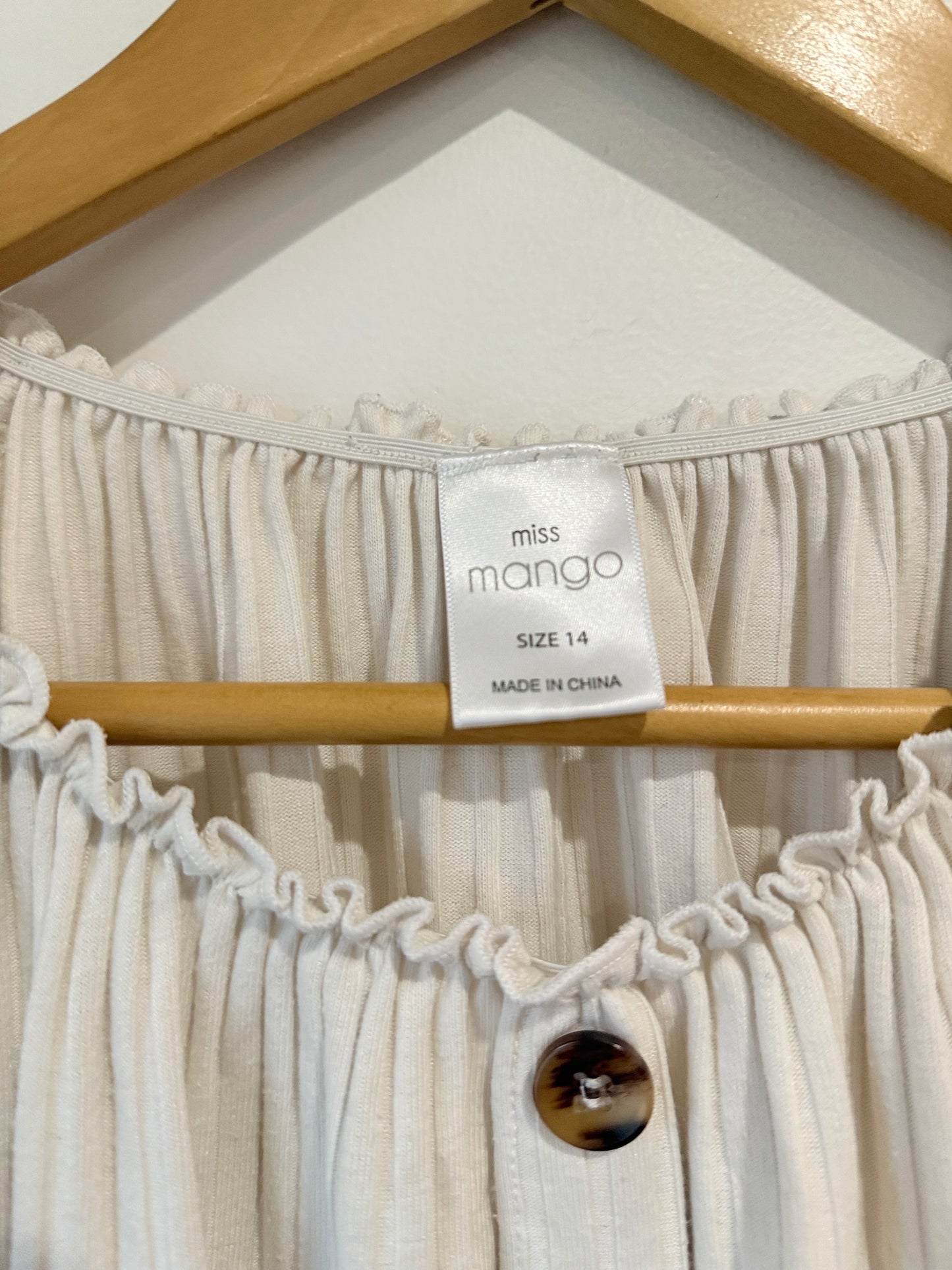 Miss Mango Off-the-shoulder Top Size 14