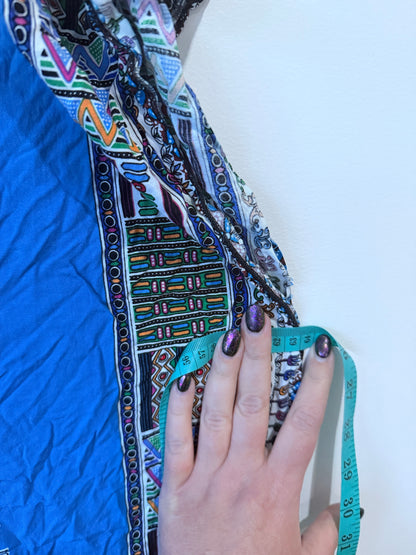 Yaduoer Dashiki-style Kaftan Mini Dress Size U/Arm to U/Arm 64cm