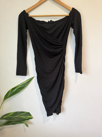 Bardot Off-the-shoulder Ruched Bodycon Dress Size 34
