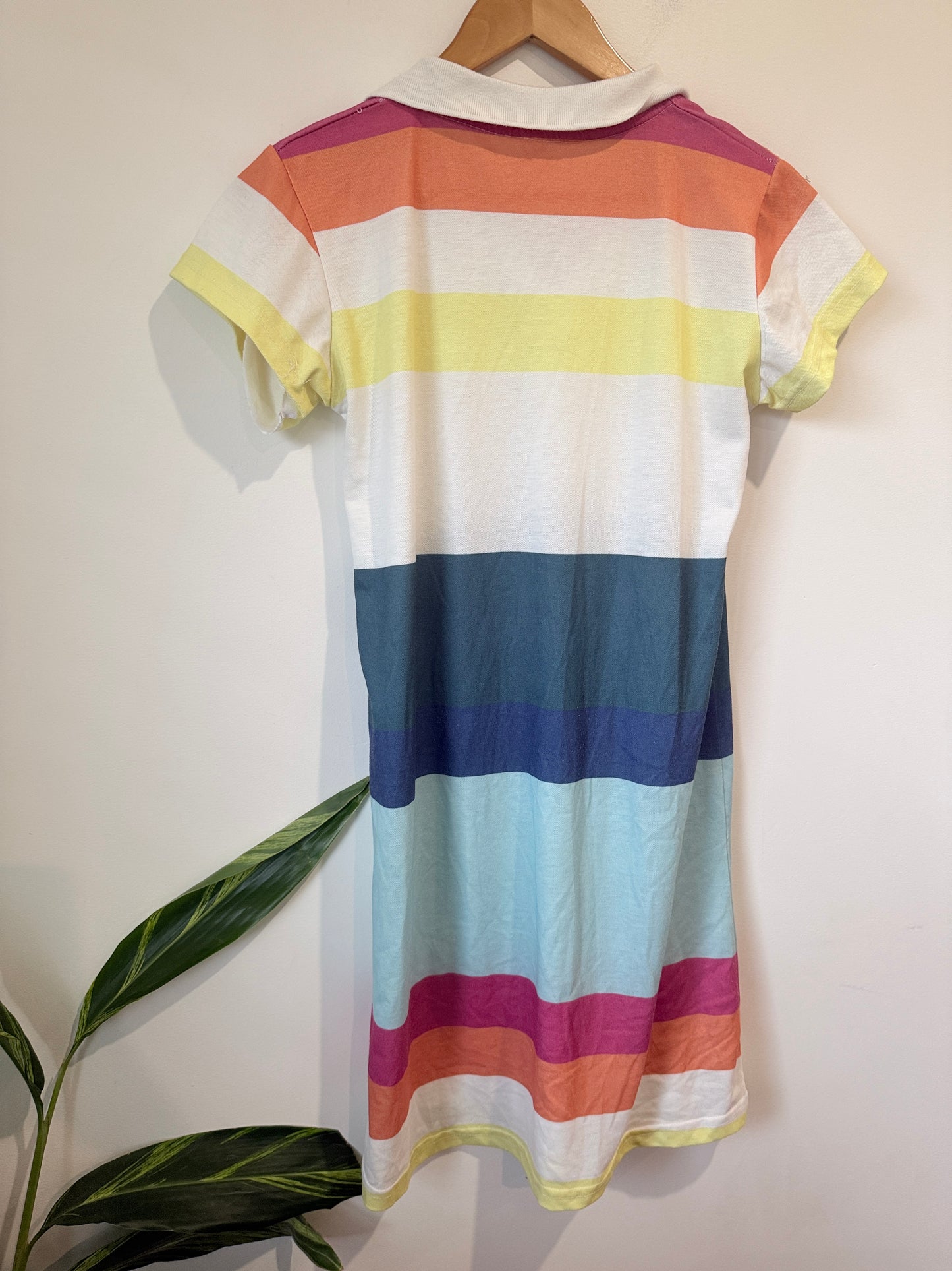 Lindros Multi Striped Polo Dress Size M