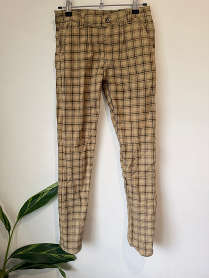 Brand Unknown Plaid Trousers Size Waist: 66cm
