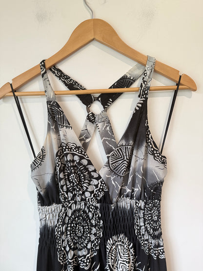 Joanna Morgan Patterned Maxi Dress Size M
