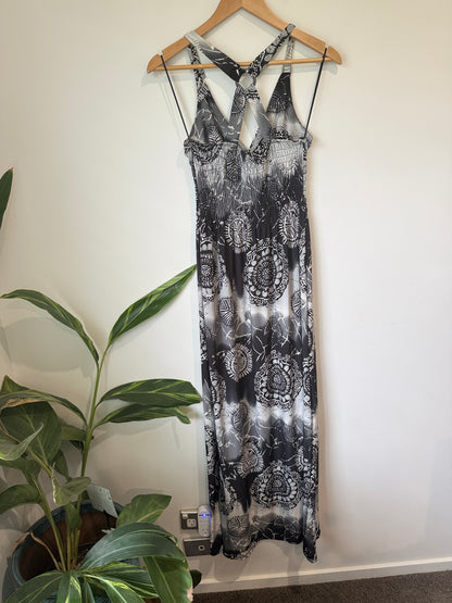 Joanna Morgan Patterned Maxi Dress Size M
